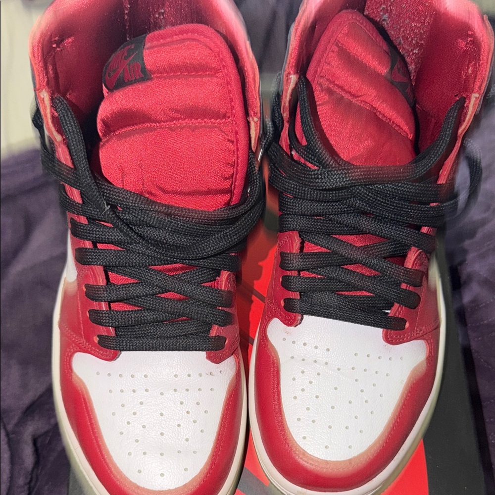 Nike High-Top Sneakers in Red and White